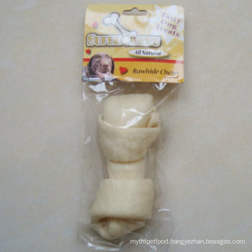 Dog Chew of 5"-6" White Puffy Flat Knot Bone for Dog